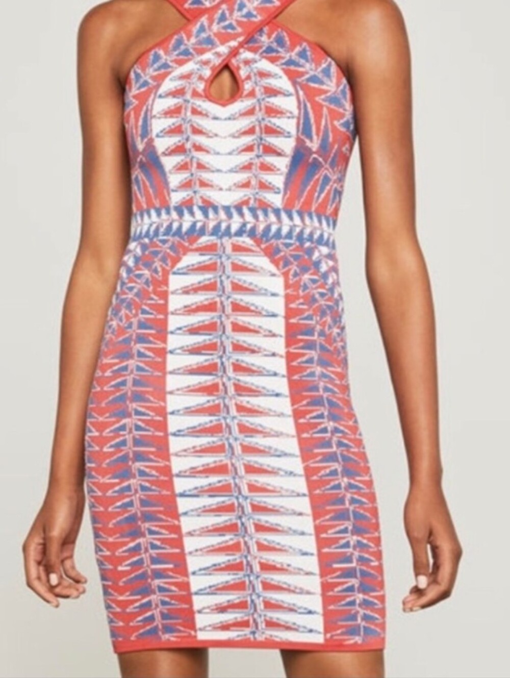 NWOT Never Worn BCBGMaxAzria bodycon bandage wrap cocktail dress Size L
